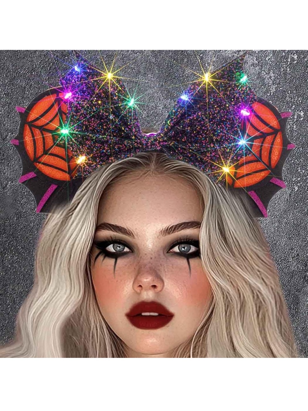 Orange Light Up Mouse Ears Headbands Led